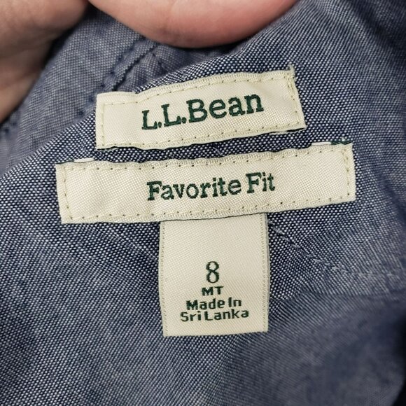 LL Bean Navy Blue Corduroy Pants Favorite Fit Womens 8 MT - Picture 9 of 12